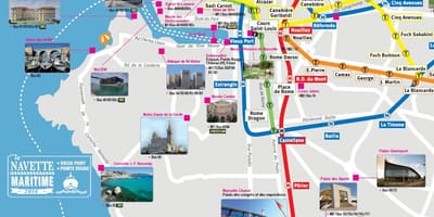 मार्सिले दर्शनीय स्थलों की यात्रा के नक्शे